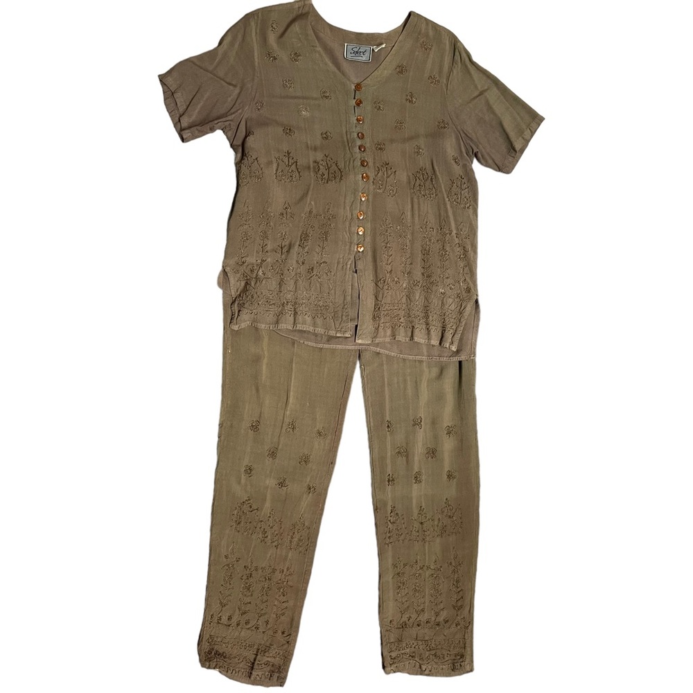 Earthy fairy hippie Select light brown/green set. Size s but could fit medium